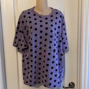 2/$5 Purple Polka Dot Tee- M/L